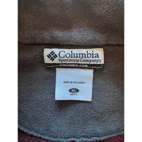 Columbia Sweatshirt Mens XL Faded Red Zip Pullover Mock Neck Sweater Gorpcore - Picture 3 of 13